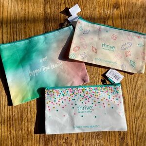 Three Thrive Brand Cosmetic Bags - NWT